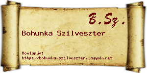Bohunka Szilveszter névjegykártya